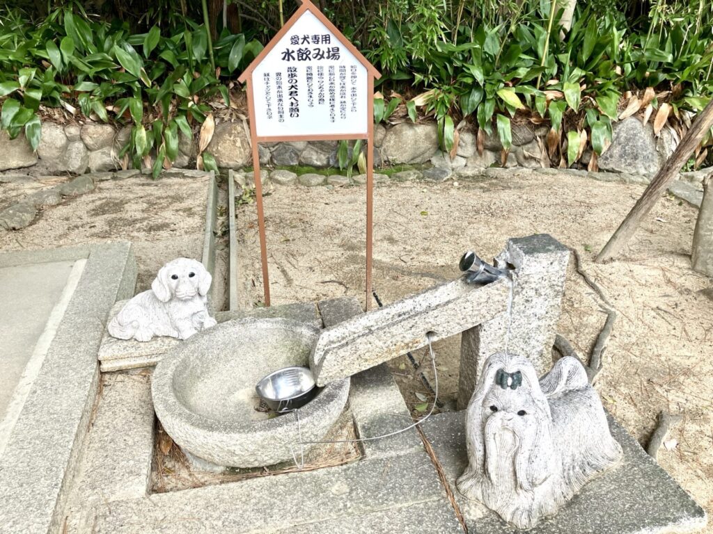 弓弦羽神社　犬の水飲み場