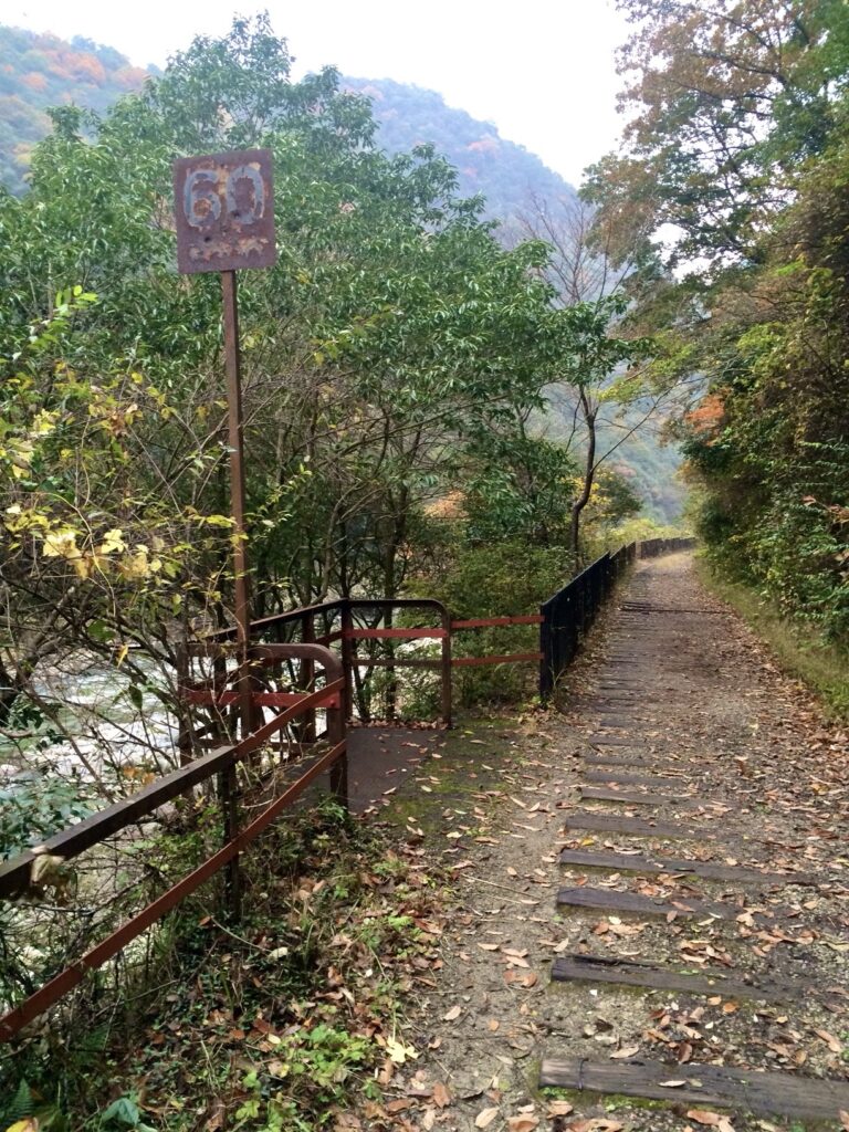 廃線敷の枕木