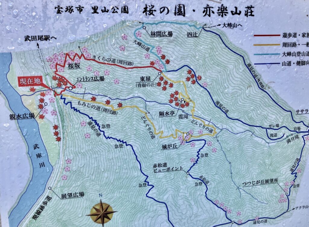 武田尾 桜の園 亦楽山荘 ハイキングコース