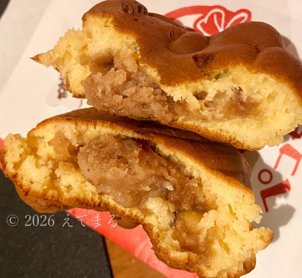 ペコちゃん焼き カントリーマアム 断面