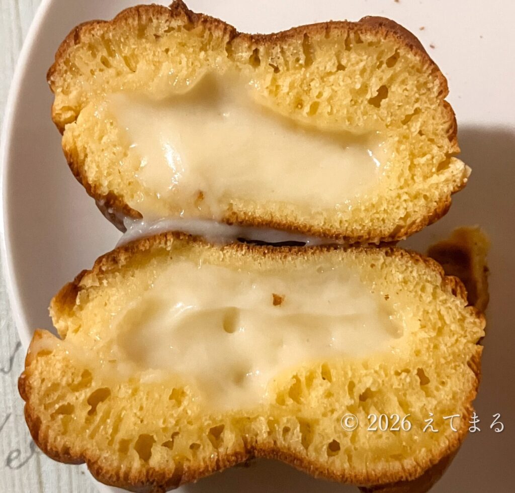 ペコちゃん焼き ミルキークリーム 断面