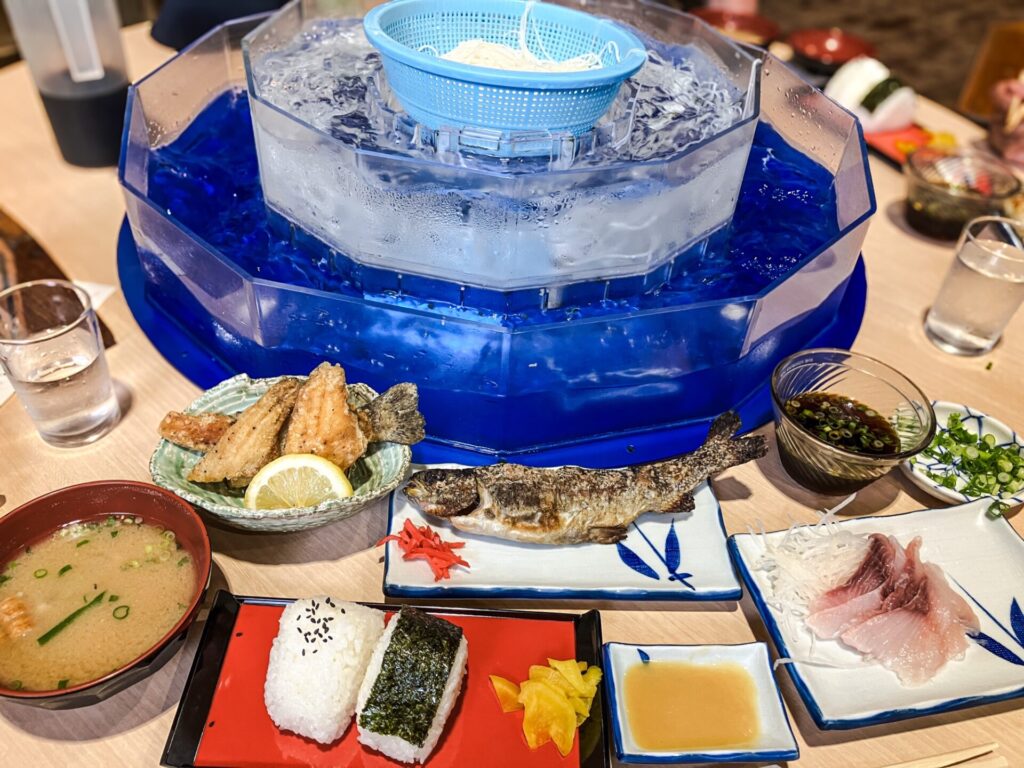 鹿児島 指宿 唐船峡 流しそうめん