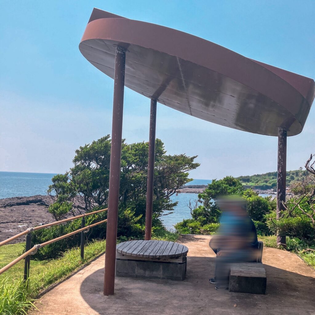 鹿児島 指宿 釜蓋神社 希望の岬 ベンチ